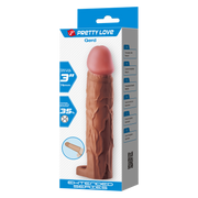Pretty Love - Gerd - Cockring met verlengde Penis Sleeve - 75mm - Bruin