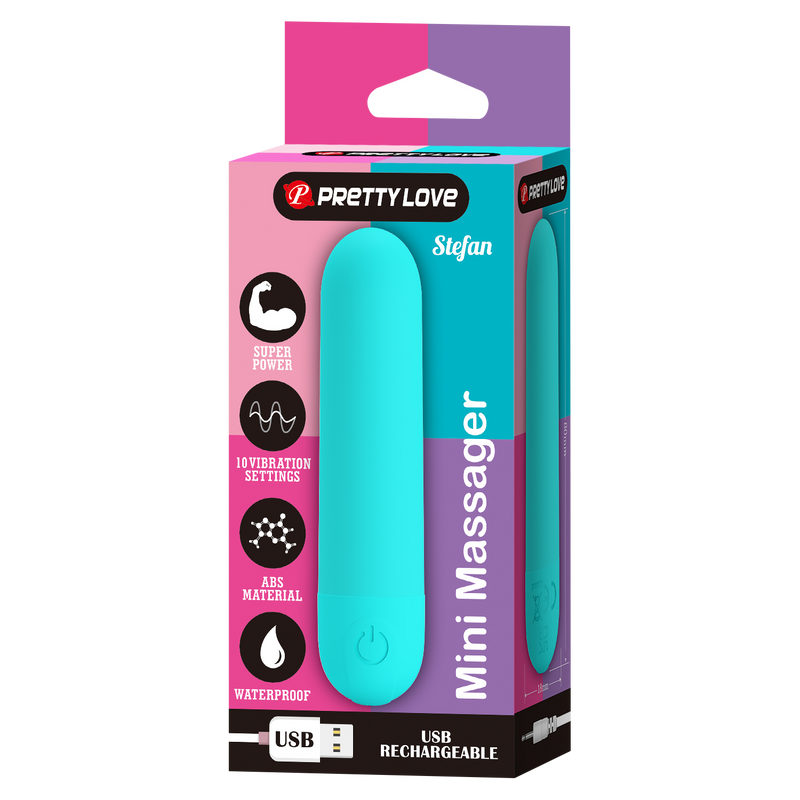 Pretty Love - Stefan - Mini Bullet Vibrator - Turquoise