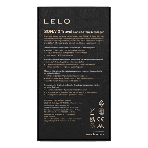 Lelo - Sona 2 Travel - Luchtdruk Vibrator - Roze