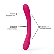 LELO - Boomerang - Dubbelzijdige Vibrator - Dubbele Motor - Cerise