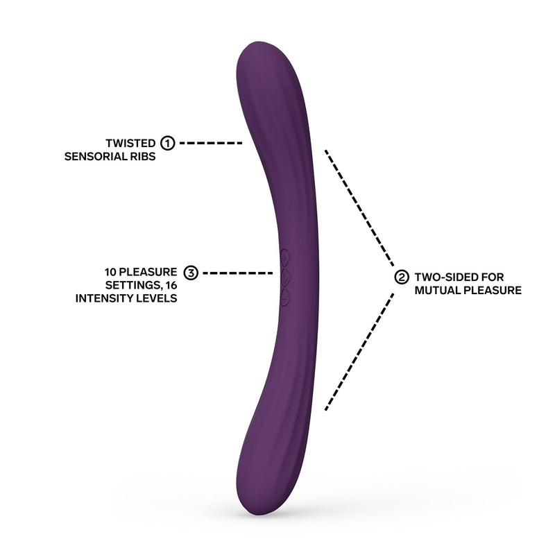 LELO - Boomerang - Dubbelzijdige Vibrator - Dubbele Motor - Paars