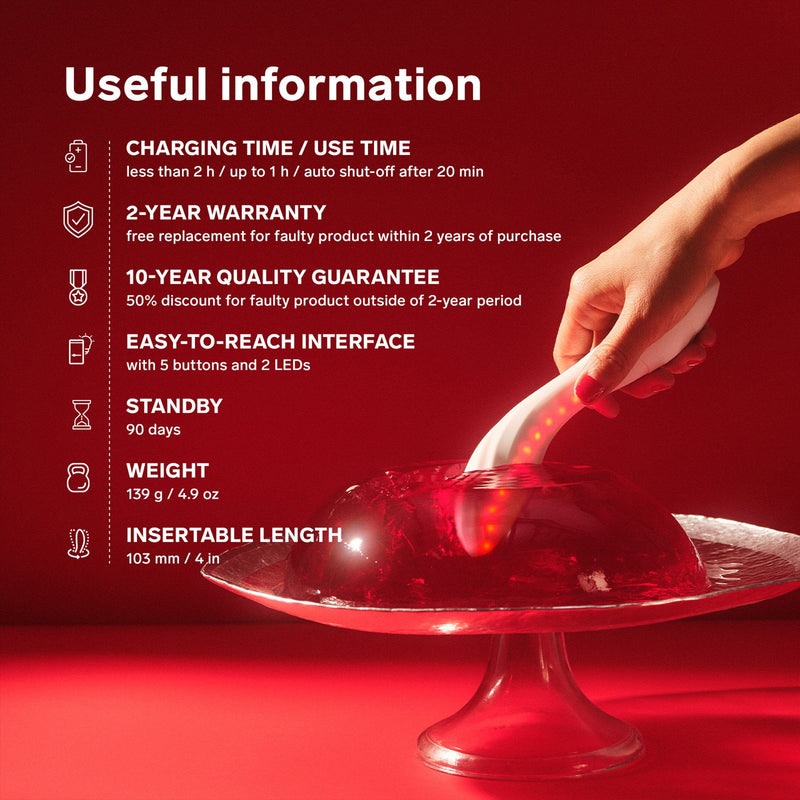 LELO - Mona Spectra - Wellness Massager met Rood Licht - Wit
