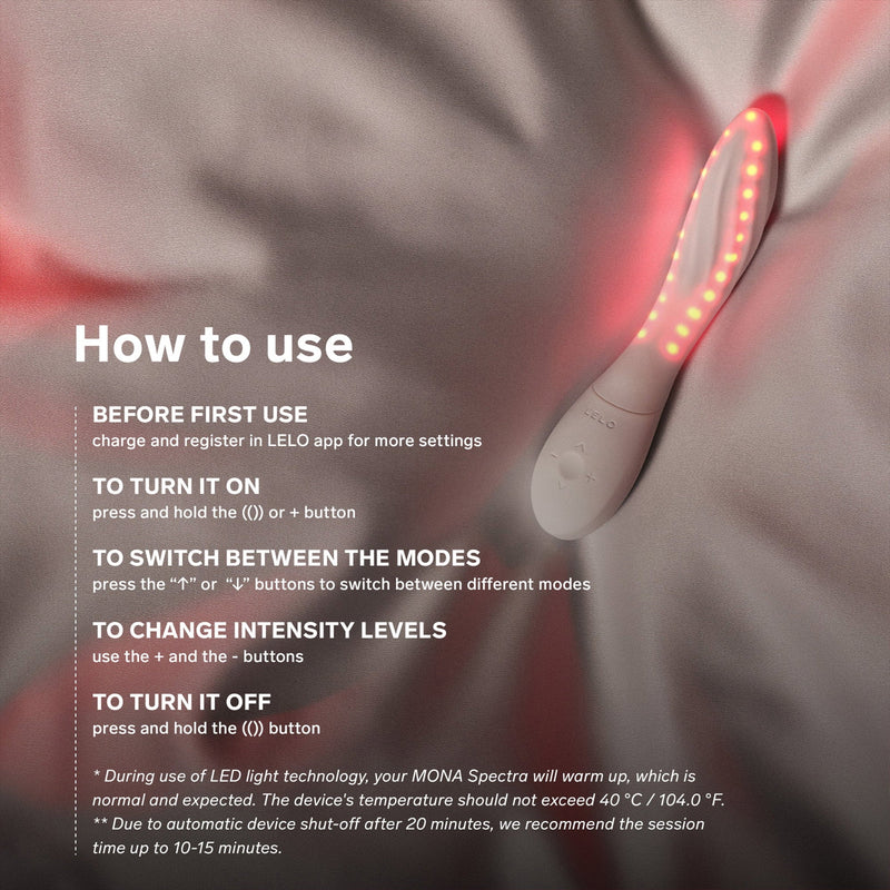 LELO - Mona Spectra - Wellness Massager met Rood Licht - Wit