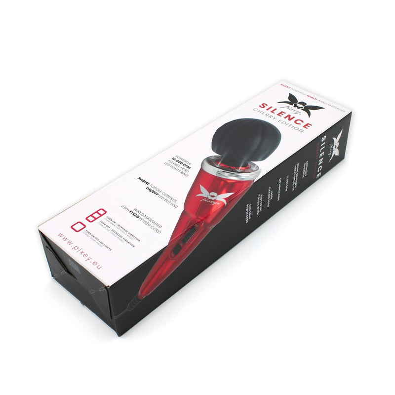 Pixey Silence - Wand Vibrator - Massager - Cherry Edition - Zeer Stil - Uitzonderlijk Krachtig