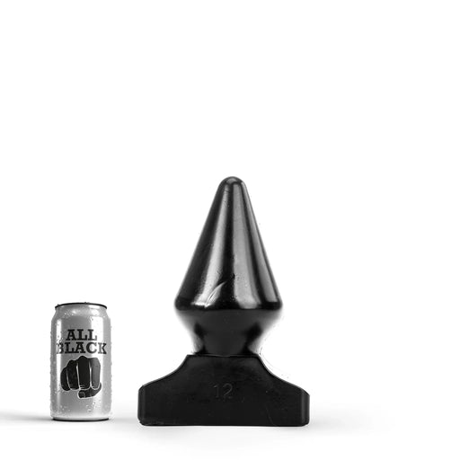 All Black - Extreme Anaal Plug - 23 x 11.5 cm - Zwart