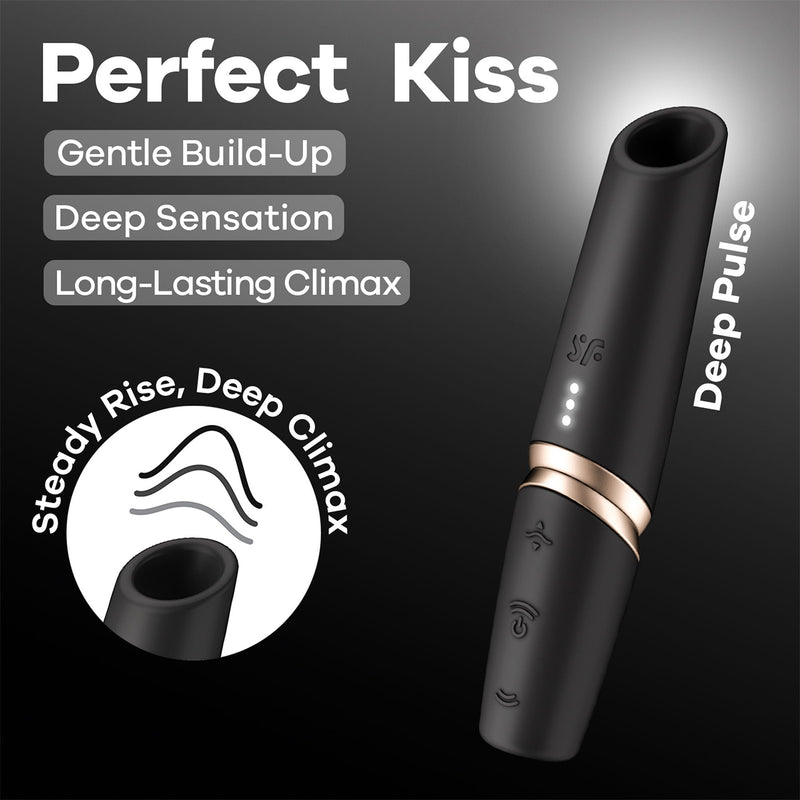 Satisfyer Perfect Kiss – 3D Air Pulse Vibrator in Lipstick design