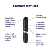 Satisfyer Perfect Kiss – 3D Air Pulse Vibrator in Lipstick design