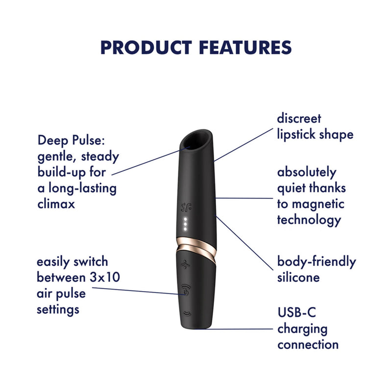 Satisfyer Perfect Kiss – 3D Air Pulse Vibrator in Lipstick design