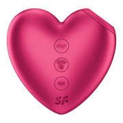 Satisfyer - Cutie Heart - Luchtdruk Vibrator - Op Batterijen - Roze-Erotiekvoordeel.nl