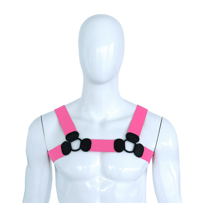 Kiotos - Elastisch Borstharnas - Tuigje - Riemenbody - Roze