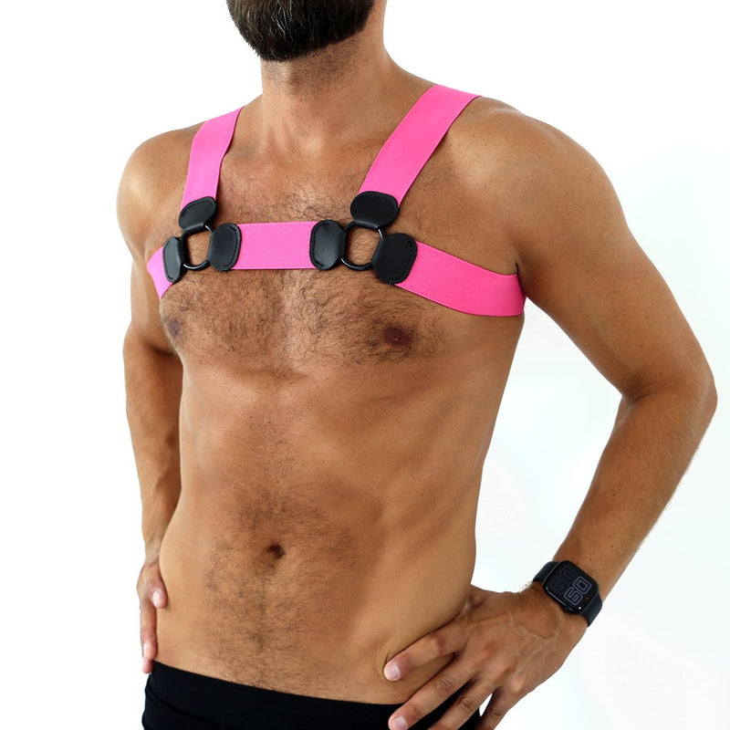 Kiotos - Elastisch Borstharnas - Tuigje - Riemenbody - Roze