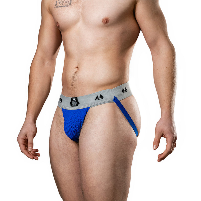 MM Original - Jockstrap Herenslip - Tailleband 5 cm - Blauw/Grijs