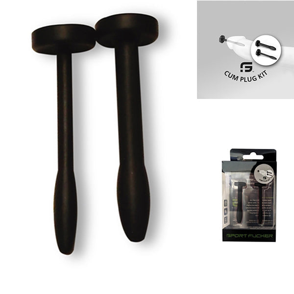 Sport Fucker - Cum Plug Kit - Spermstoppers - Siliconen - Zwart