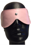 Oogmasker pu-leder roze