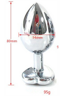 Buttplug siersteen medium rood
