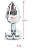 Buttplug siersteen small Rood