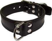 Mister B Leren slaven halsband met D-ringen