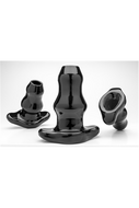 Double Tunnel Plug Large - zwart