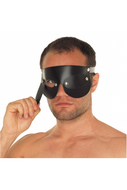 Rimba - Blinddoek Zwart Leer Met Verwijderbare Oogklepjes