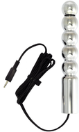 Rimba Electro Sex - Geribbelde dildo - Bullet 160 mm bi-polair