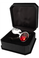 Rimba - Buttplug Klein Met Rood Kristal 3 x 7.3 cm