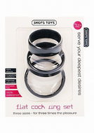 Platte Penisring Set zwart