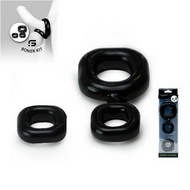Sport Fucker Boner Kit Cockring en Ballstretcher - zwart