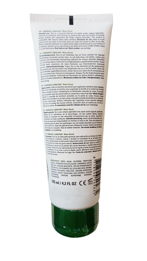 Cannabis Lubricant - Gllijmiddel met Vochtinbrengende Hennepolie - 125 ml