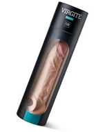 Penis sleeve die echt aanvoelt met opening voor de balzak 19.8 cm - lichte huidskleur