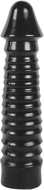 All Black - Zwarte grote dildo Met geribbelde schacht 26 x 5 cm