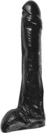 All Black - Dildo - Realistische Eikel en Balzak - Lengte 29 cm - Diameter 5 cm