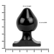 All Black - Buttplug - 19 x 11 cm - Zwart