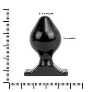 All Black - Buttplug - 17 x 9 cm - Zwart
