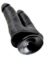 515 line - Dubbele Dildo - 20.5 en 14 cm - Zwart