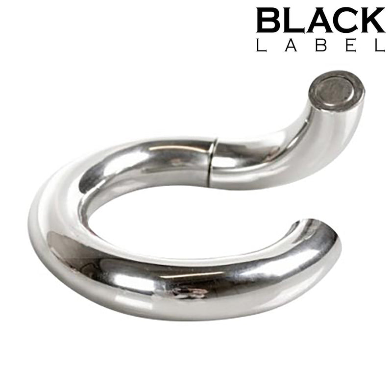 Black Label - Magnetische Donut Cockring - RVS