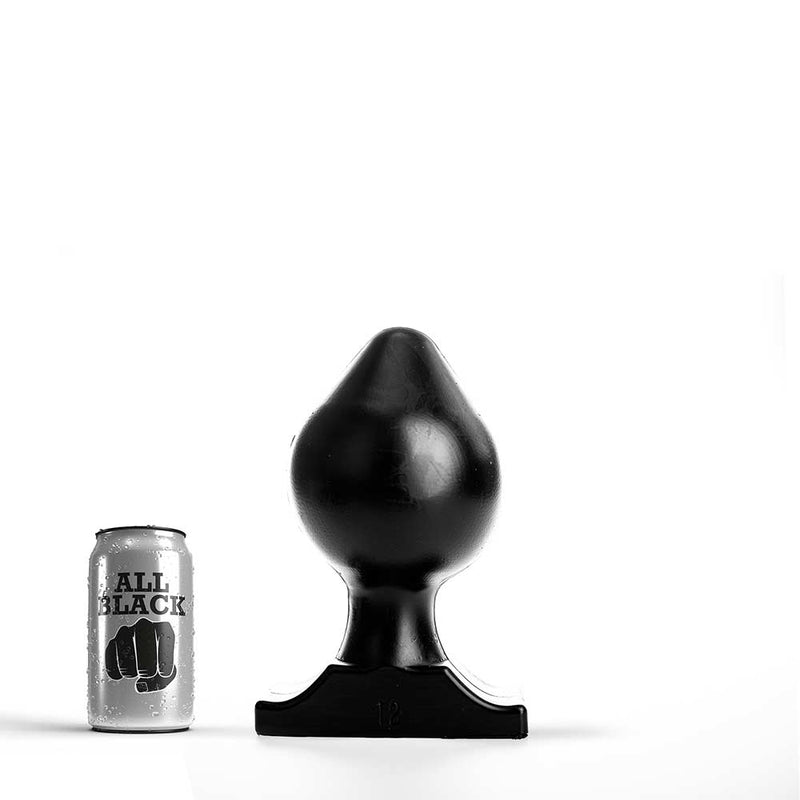 All Black - Big Boy Buttplug - 5 maten - Zwart-Erotiekvoordeel.nl