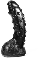 Dark Crystal - Dildo Met 0ppen 22 x 5 cm - Zwart