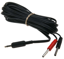 E-Stim Systems - 4 meter lange elektrokabel 3,5 mm jack naar 4 mm 'banaan'