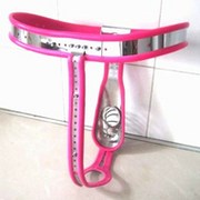 Stalen kuisheidsgordel heren T-model Roze