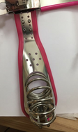 Stalen kuisheidsgordel heren T-model Roze