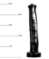 HUNG System - Donkey - Dildo - Met Vac-U-Lock - 25,5 cm - Zwart