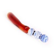 Kiotos Glass - Glazen Dildo Curves - Blauw/amber