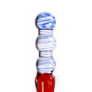 Kiotos Glass - Glazen Dildo Curves - Blauw/amber