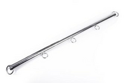 Kiotos Leather - Spreidstang - Spreader Bar met Halsband en 4 Kunstlederen Boeien - zwart/rood
