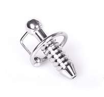 Kiotos - Torpedo Penis Plug RVS met ribbels Ø 28 mm
