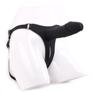 Kiotos - Strap-on Dildo Siliconen 20 x 4,7 cm - Zwart
