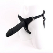 Kiotos - Strap-on Dildo Siliconen 20 x 4,7 cm - Zwart