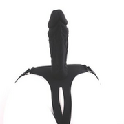 Kiotos - Strap-on Dildo Siliconen 20 x 4,7 cm - Zwart