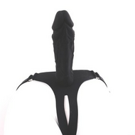 Kiotos - Strap-on Dildo Siliconen 20 x 4,7 cm - Zwart