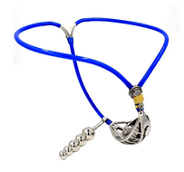 Kuisheidsgordel met anaalplug heren blauw
